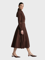 Lara Shirt Dress - Chocolate
