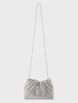 Jessie Crystal Mesh Pouch - Silver