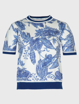 Out Of The Blue Top - Blue/White