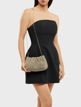 Jessie Crystal Mesh Pouch - Gold