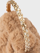 Phillipa Fur Top Handle - Natural