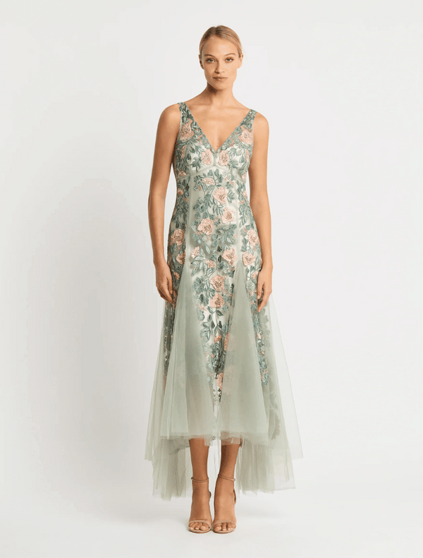 Willow Gown - Sage/Pink