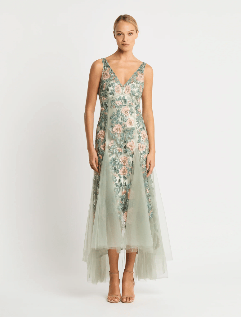 Willow Gown - Sage/Pink