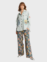 Adelyn Denim Emb Shirt - Denim