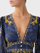 Button Front Frill Dress - Notes From The Blue Room