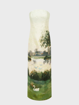 Ava Jacquard Bustier Maxi Dress - Serene Print