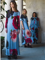 Glow For It Dress - Blue Floral
