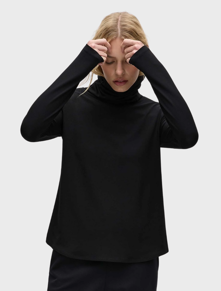 Turtle Neck Top - Black
