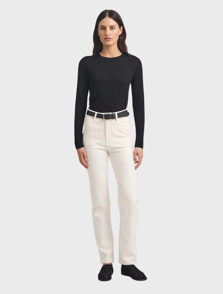 Fine Merino Crew - Black