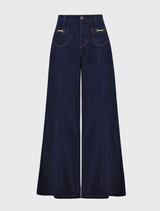 Palazzo Jeans - Dark Denim Blue