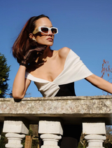 Delila Dress - Black/White