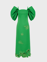 Arabella Applique Maxi Dress - Verdant