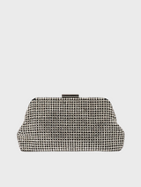 Jerry Crystal Vintage Clutch - Silver