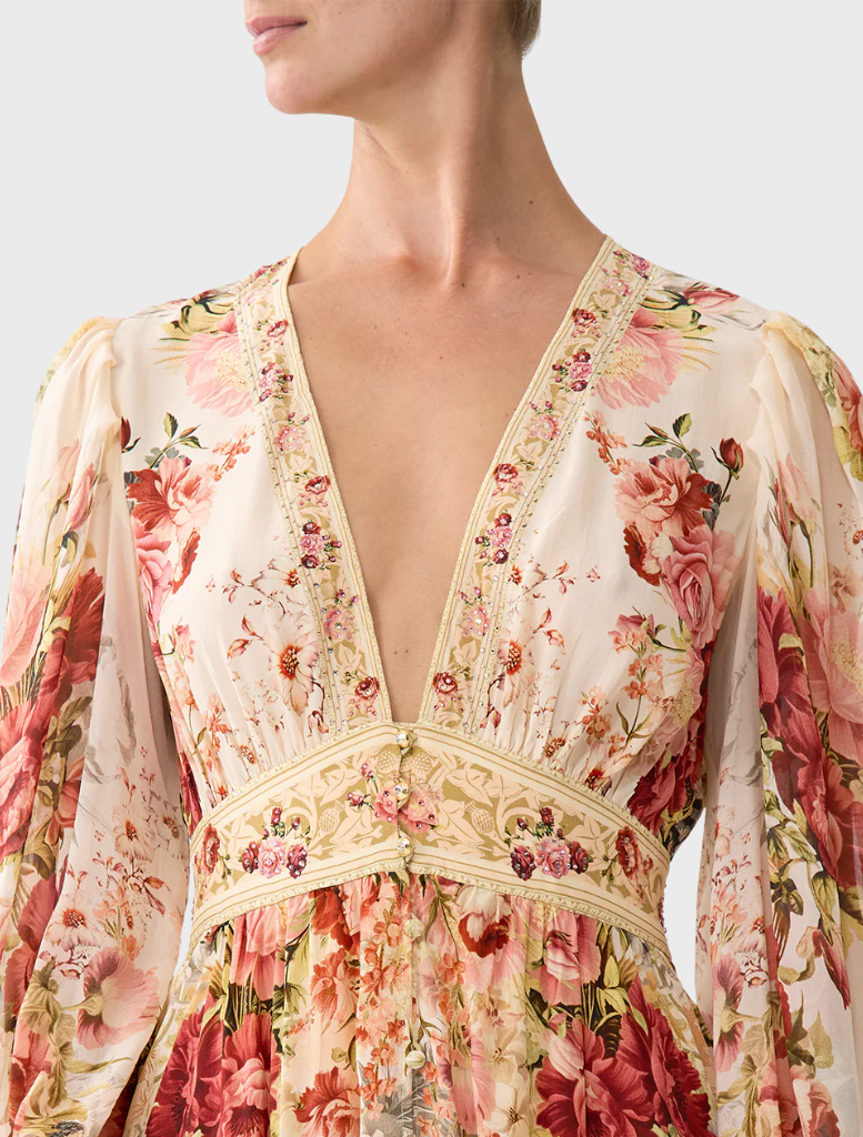 Long Button Front Dress - Meet Me At The Majestic