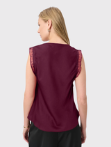 Recycled Satin Sleeveless - Elderberry