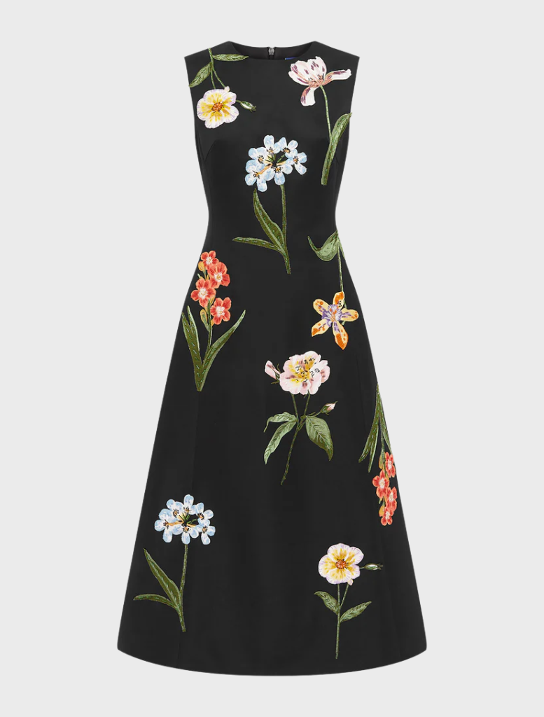 Cleo - Botanical Print in Ebony