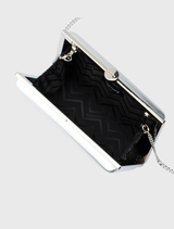 Lucy Metallic Clutch - Silver