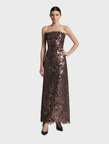 Iman Sequin Gown - Chocolate Plum