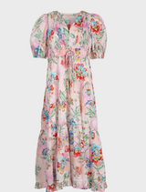 Ruche Around Dress - Pink