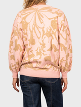 Gossip Swirl Make Knit Happen Sweater - Pink / Gold
