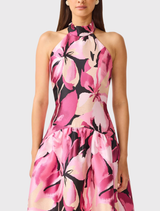 Lumiflora Halter Gown - Pink Floral