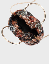 Alfie Floral Sequin Bag - Bronze