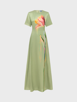 Alice Short Sleeve Maxi Dress - Green