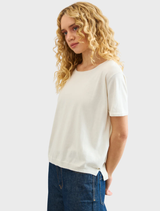 Athena Scoop Tee - Chalk