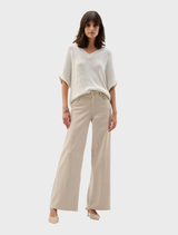 Wide Leg Jewel Embellished Trousers Style 262940 - Moonstone