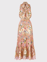Necktie Dress With Elasticated Waist - Chamber Of Blooms