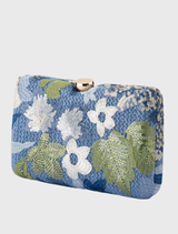 Greta Floral Clutch - Blue