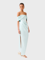 Manon Off The Shoulder Gown - Seagreen