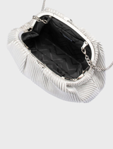 Naomi Pleated Clutch - Silver