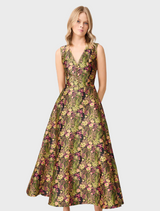 Cindy Gown - Black Floral Multi