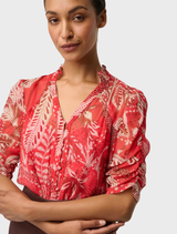 Lunette Viscose Chiffon Blouse - Crimson Palms
