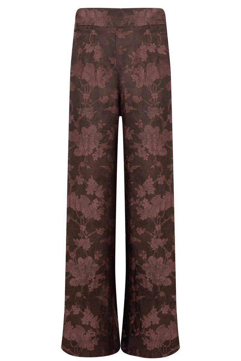 Walk my Way Trouser - Mahogany