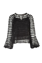 Frill Me Up Top - Black
