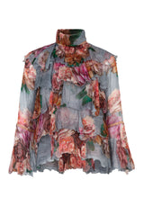 Team Layer Blouse - Charcoal Floral