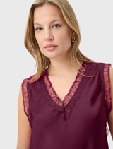 Recycled Satin Sleeveless - Elderberry