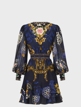 Button Front Frill Dress - Notes From The Blue Room