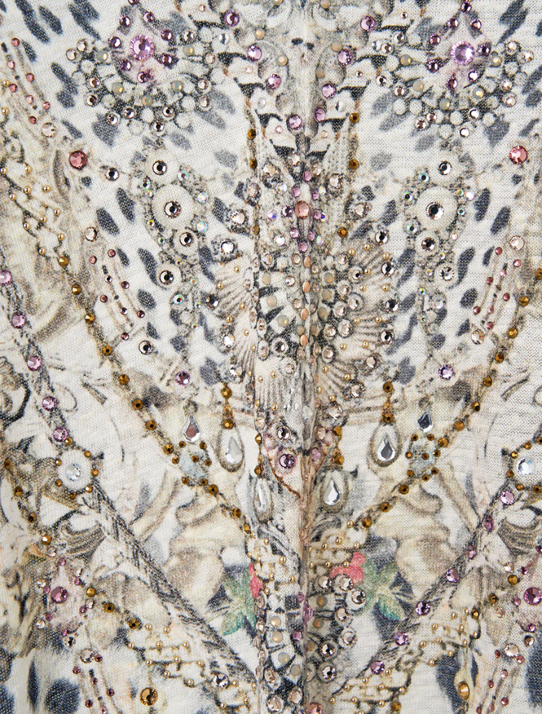 Jersey V Neck Batwing Kaftan - Marble Heaven