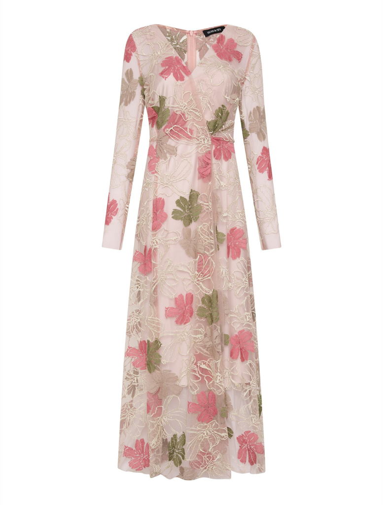 Hannah Wrap Dress - Pink & Olive