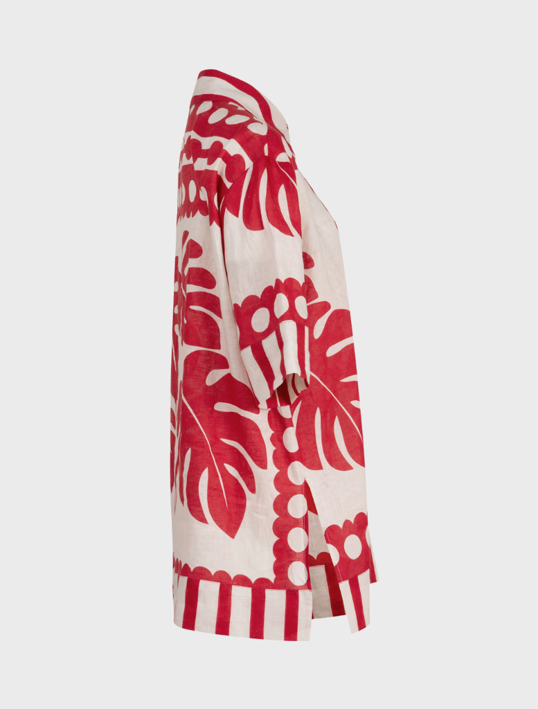 In The Know Top - Red/Natural