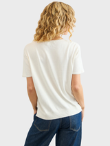 Athena Scoop Tee - Chalk