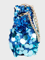 Pedro Sequin Pouch - Blue