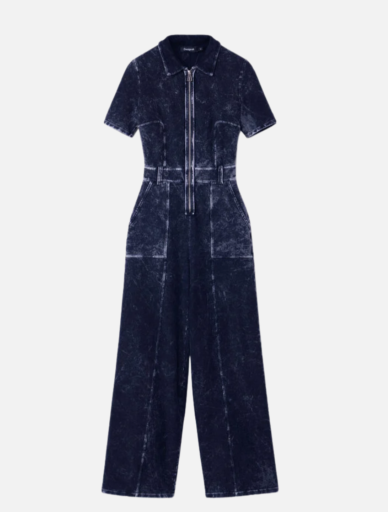 Denim Washed Jumpsuit - 1001 Raw
