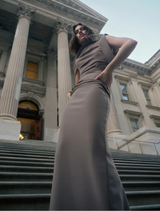 Rowana One Shoulder Gown - Slate