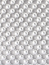 Mimi Ball Mesh Frame Bag - Silver