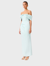Manon Off The Shoulder Gown - Seagreen