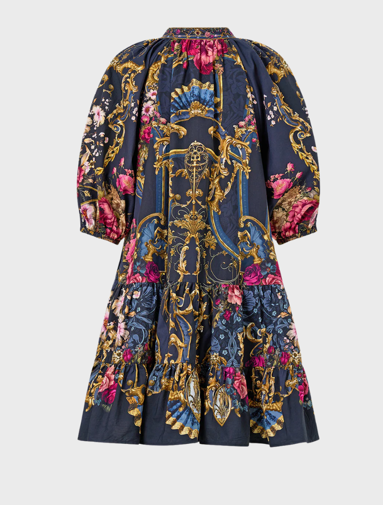 Puff Sleeve Shirt Dress - Ornate On A Plate